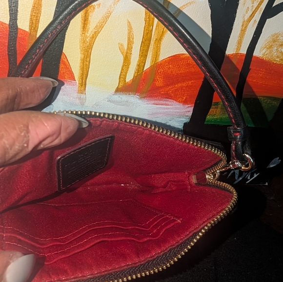 Coach Brown and Silver Wristlet - Picture 3 of 3